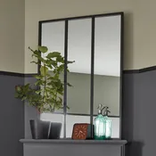 Specchio Atelier rettangolare in metallo nero 85 x 115 cm INSPIRE