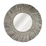 Specchio Exotic tondo in acciaio naturale Ø 60 cm INSPIRE