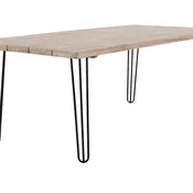 Tavolo da pranzo per giardino Fima struttura e superficie in Acacia  beige per 6 persone 100x200cm