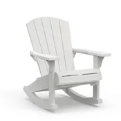 Sedia a dondolo da giardino senza cuscino Adirondack KETER con braccioli con seduta in resina bianco