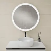 Specchio con illuminazione integrata bagno tondo VISOBATH H 90 x P 6.5 cm