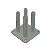 Base per pannello MOSAIC/PRIVAT in acciaio H 10 x P 10 cm