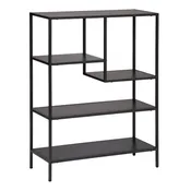 Libreria 5 ripiani Gota L 75 x P 30 x H 100.5 cm nero, portata per ripiano 8 kg