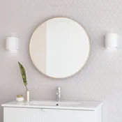 Specchio Kende tondo in legno dorato Ø 60 cm