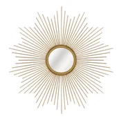 Specchio Sun brass tondo in metallo dorato Ø 55 cm INSPIRE