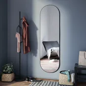Specchio da parete ovale Oblong nero 40x140 cm INSPIRE