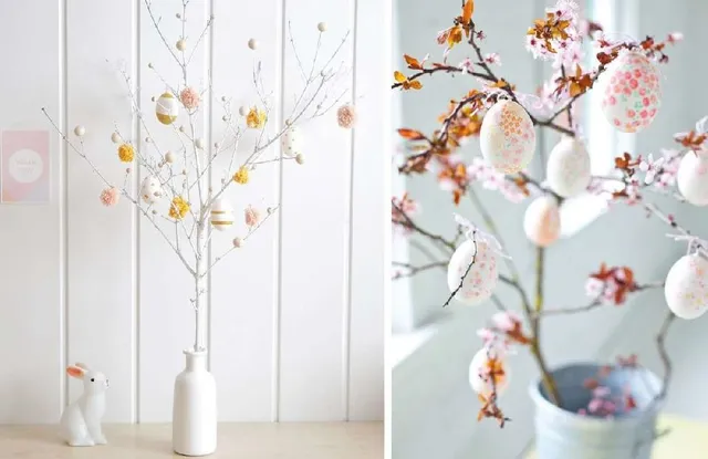 Idee per un Albero di Pasqua bianco ed elegante