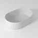Lavabo d'appoggio ovale in ceramica L 60 x H 17 cm bianco