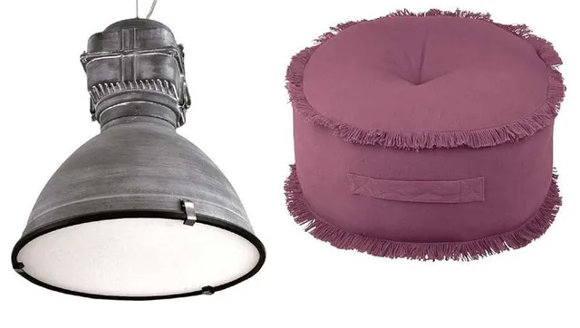 Il contrasto tra elementi in metallo e tessile colorato è perfetto per lo stile industrial boho - foto Leroy Merlin