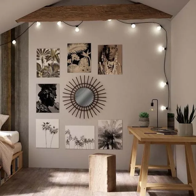 Luci e accessori personalizzano la camera da letto stile bohemien - Idea Leroy Merlin