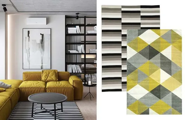 Stile contemporaneo? Scegli un tappeto con decori geometrici – behance e Leroy Merlin