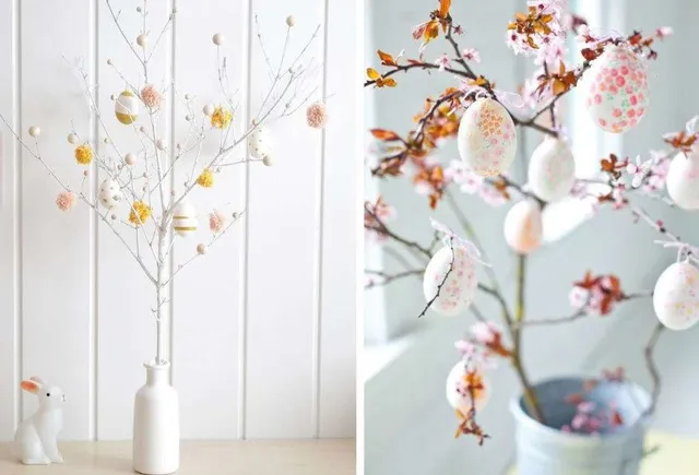 Idee per un Albero di Pasqua bianco ed elegante