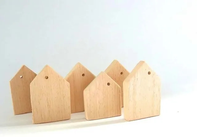 Portachiavi in legno a forma di casetta -  chezmamoune