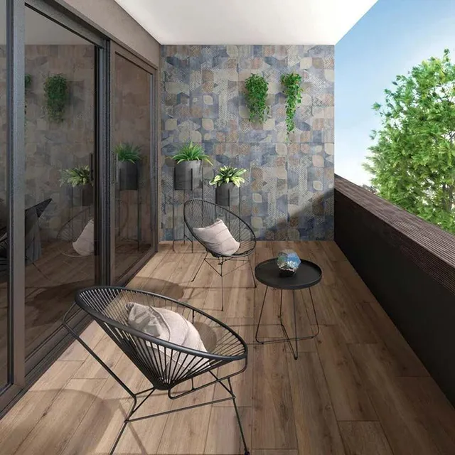 Idee per valorizzare le pareti laterali del terrazzo coperto con le piastrelle decorative – Leroy Merlin