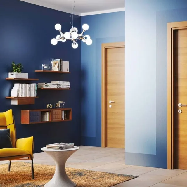 Un soggiorno Classic Blue, colore Pantone 2020 - Ispirazione Leroy Merlin