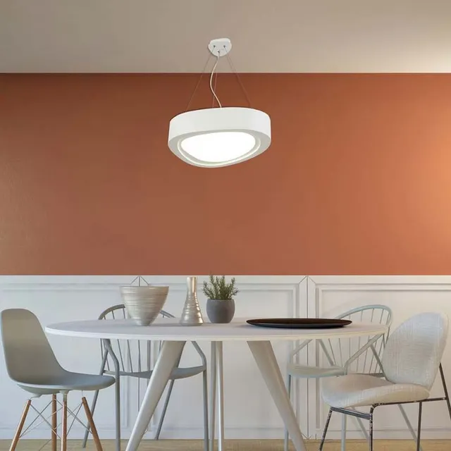 Progettare l’illuminazione della cucina sostenibile -  Lampadario Moderno Meriva LED integrato bianco