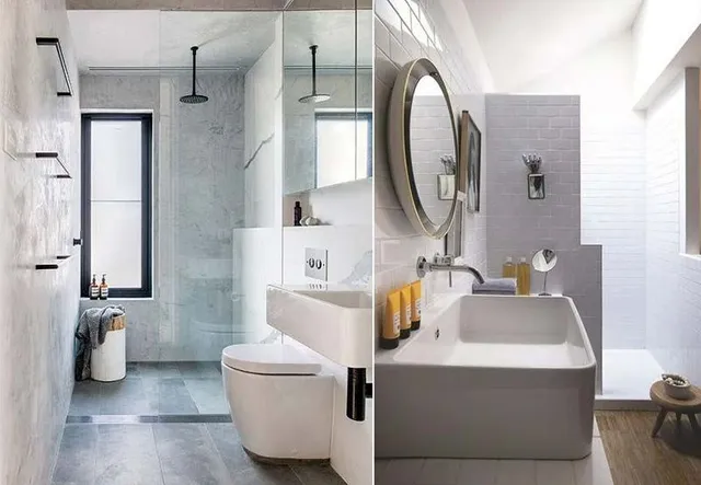 Doccia in fondo, con e senza finestra – Designtoinspire e Besidebathrooms