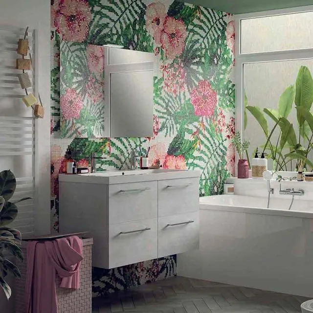 Mosaico per il bagno in stile jungle - Leroy Merlin