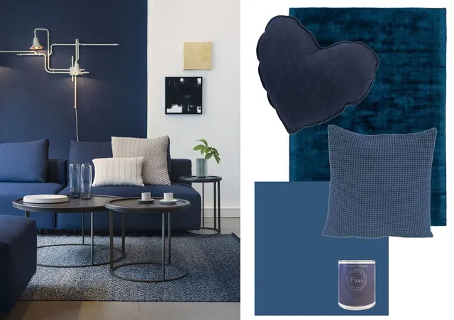 Ispirazione per un soggiorno blu– blog.aprilandmay e Leroy Merlin