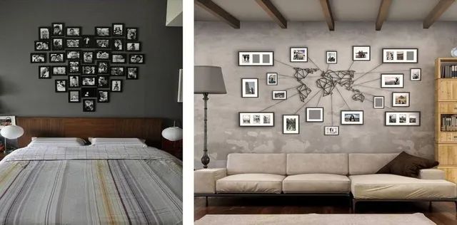 Belle idee per decorare la parete dietro il letto e il divano- Pinterest