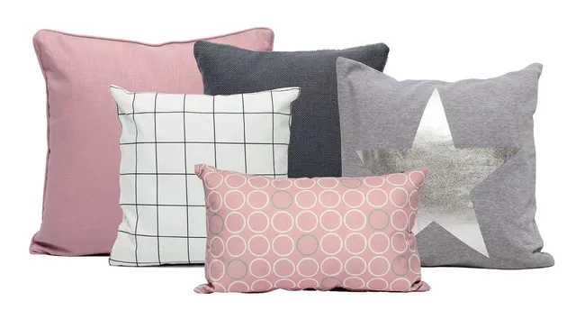 Abbinamento cuscini rosa e grigio – Leroy Merlin