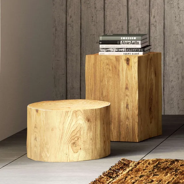 Tronchi di legno come sedie in stile nordico - Ispirazione Leroy Merlin