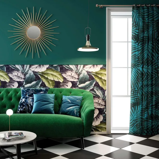 Ispirazione per un soggiorno blu e verde elegante - Idea Leroy Merlin