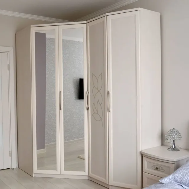 Idea per un armadio angolare in camera da letto