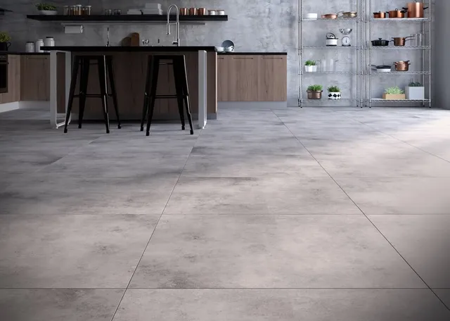Pavimento effetto cemento in cucina – Leroy Merlin
