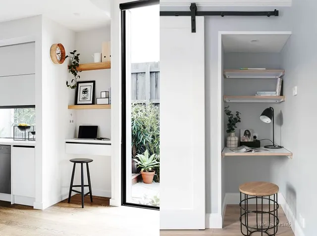 Soluzioni per creare un angolo studio in cucina – foto Homestolove e Arscity