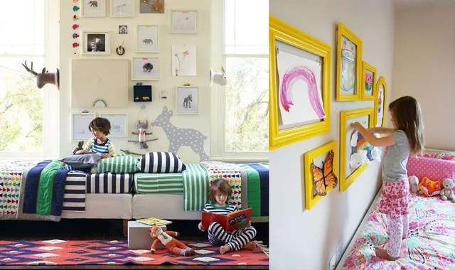 Ispirazione per decorare la cameretta con disegni  incorniciati - Elle France / morningchores