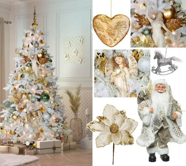 Riempi il tuo albero glam di decorazioni bianche e oro – Leroy Merlin