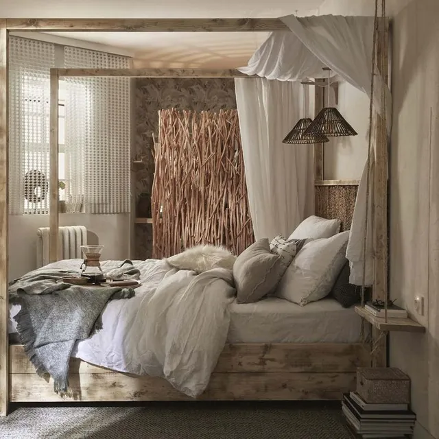 Pareti color tortora in camera da letto e nuance calde per gli arredi - Ispirazione Leroy Merlin